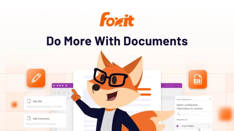 Foxit PDF software interface overview